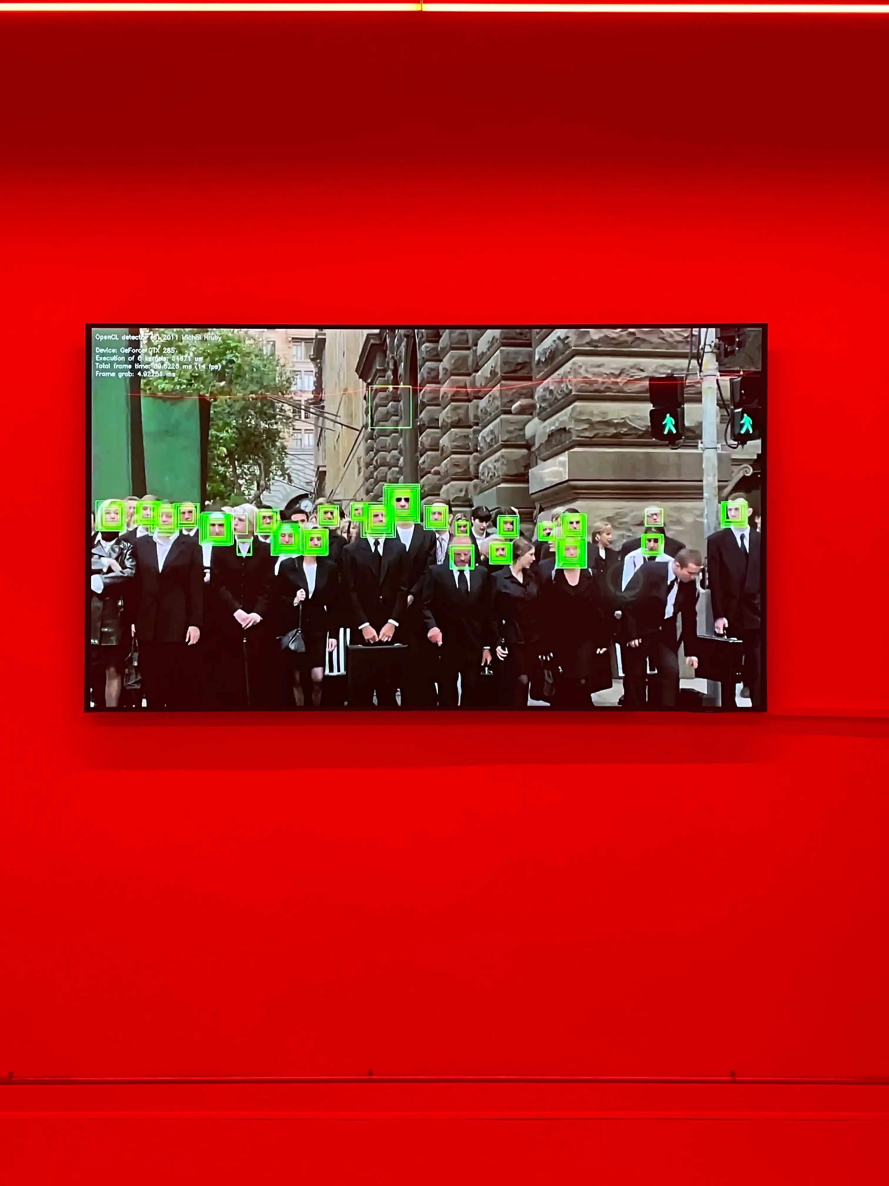 Exhibition view of Fag Face (2012) by Zach Blas. Courtesy of 2C1C.webp